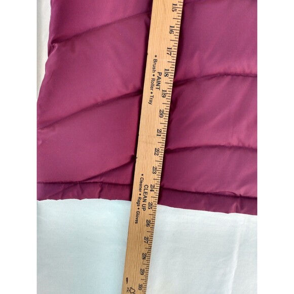 Lands End Down Puffer Vest Women’s M Burgundy  80% Down 20% Feathers Zip Up - Picture 9 of 10